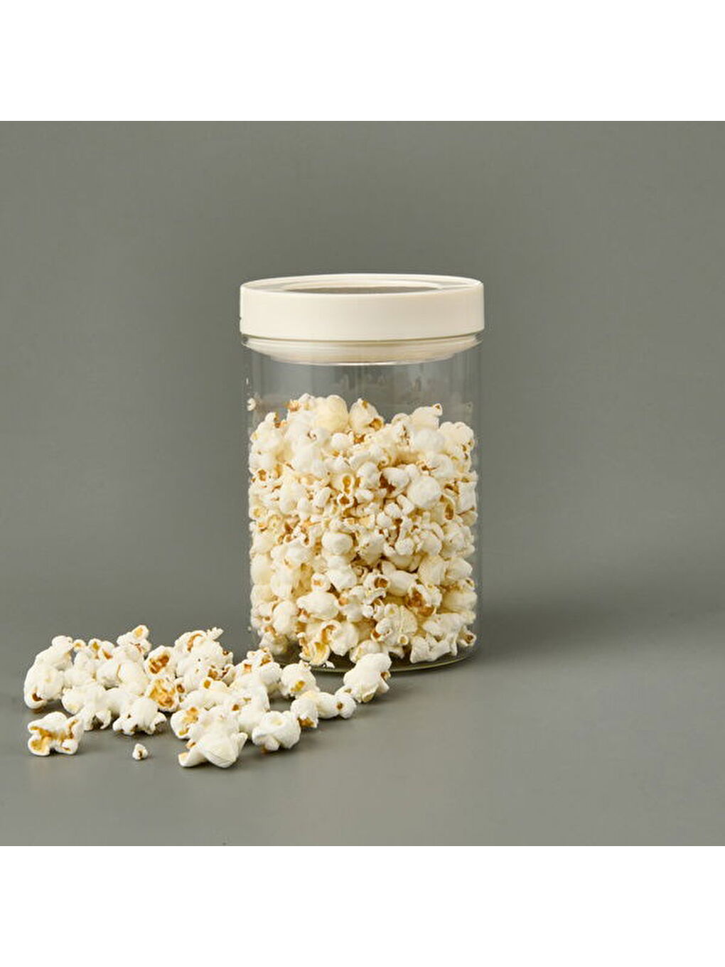 Vakumlu Erzak Kavanozu - Beyaz / Şeffaf - 1400 ml