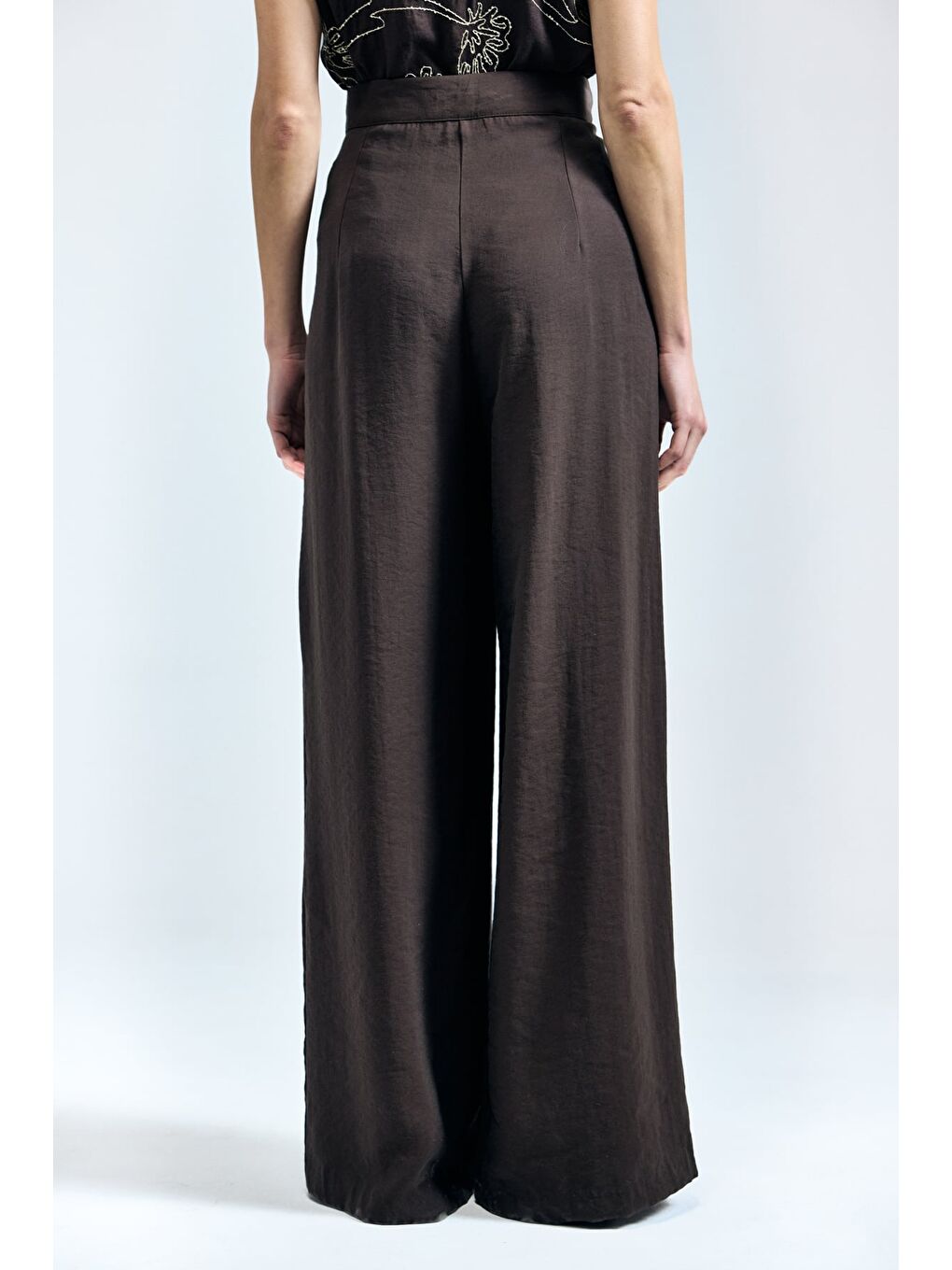 Kahverengi Dina Pantolon - Koyu Kahve-7