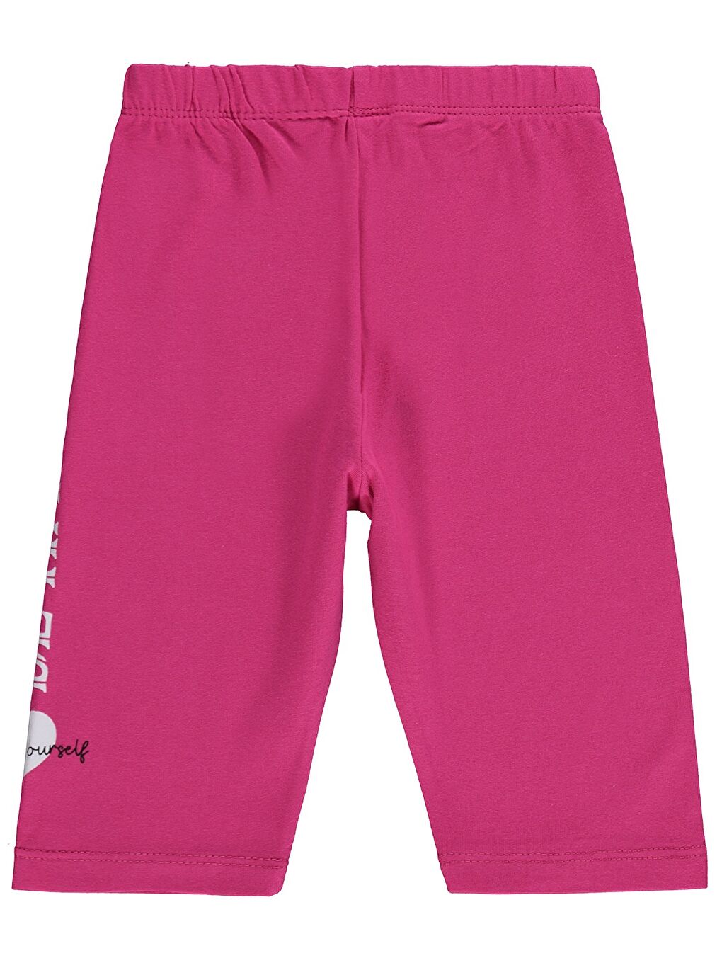 Fuşya Girls Be Happy Baskılı 2-5 Yaş Tayt - Fusya-1