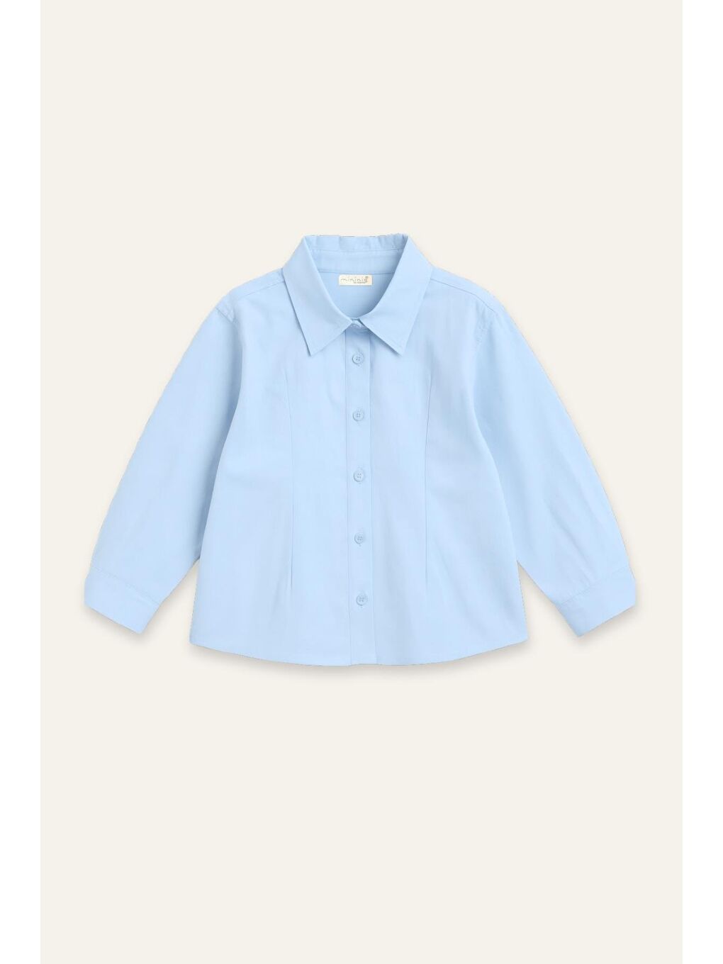Kız Çocuk Poplin Gömlek - Mavi