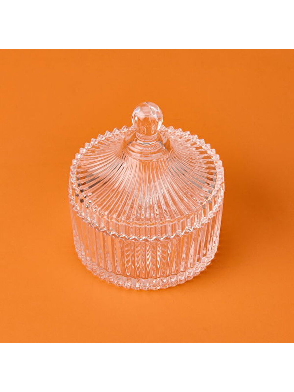 Renksiz Kristal Cam Şekerlik - Şeffaf - 7 cm-1