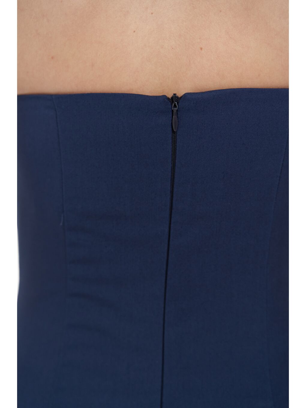 Clara Straplez Lacivert Elbise-6