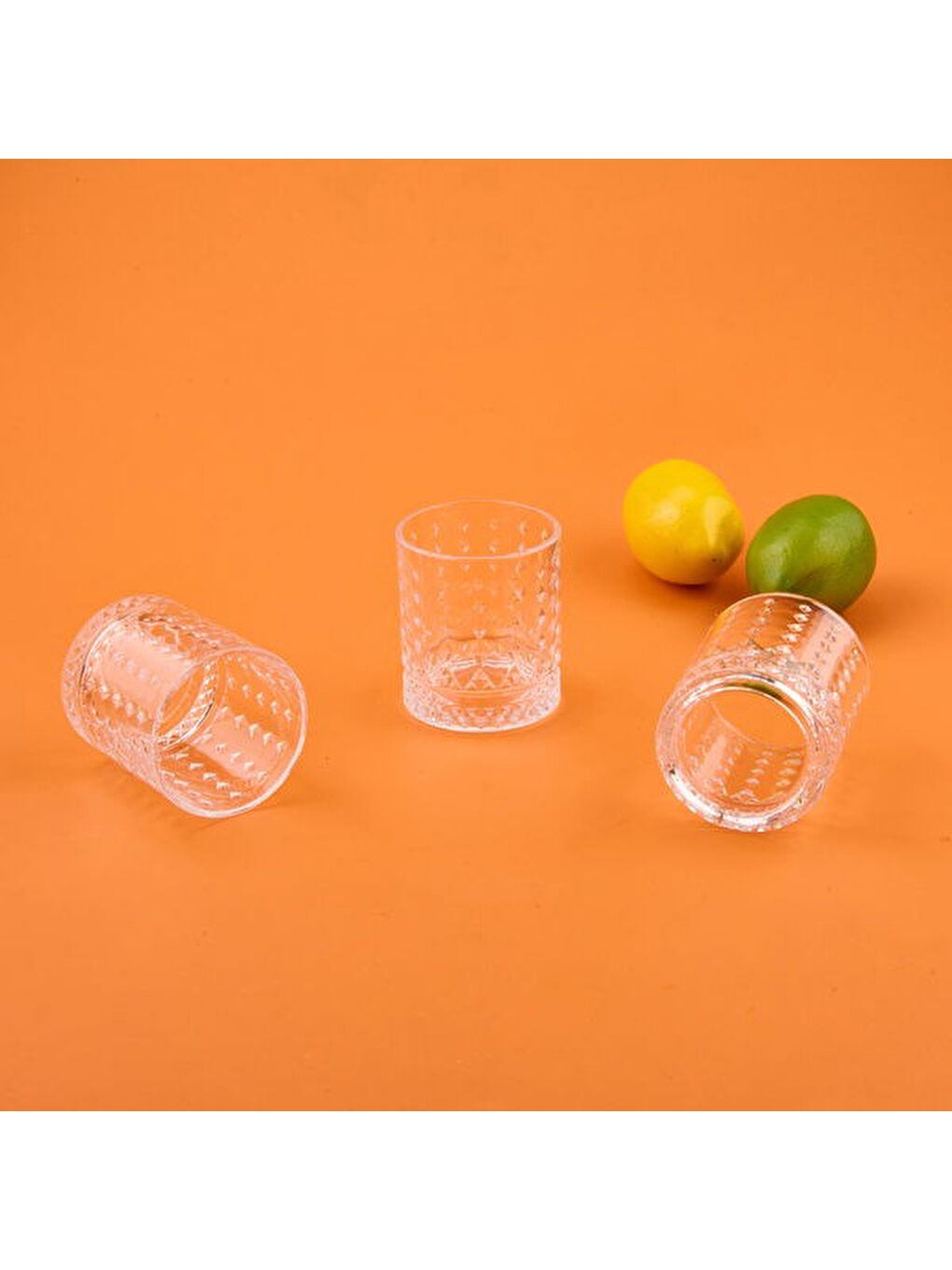 Renksiz Trey 6'lı Cam Su Bardağı - Şeffaf - 222 ml-1