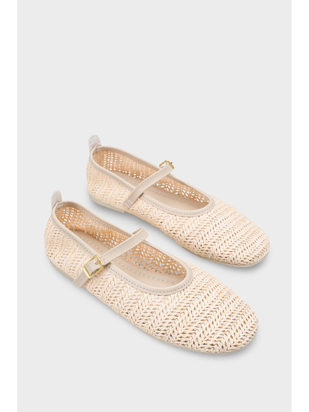 Ekru Carlina Barefoot Konfor Kadın Babet-1