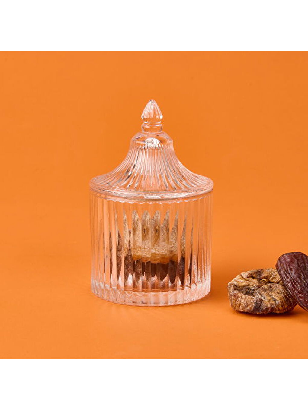 Renksiz Kristal Cam Şekerlik - Şeffaf - 7 cm-1