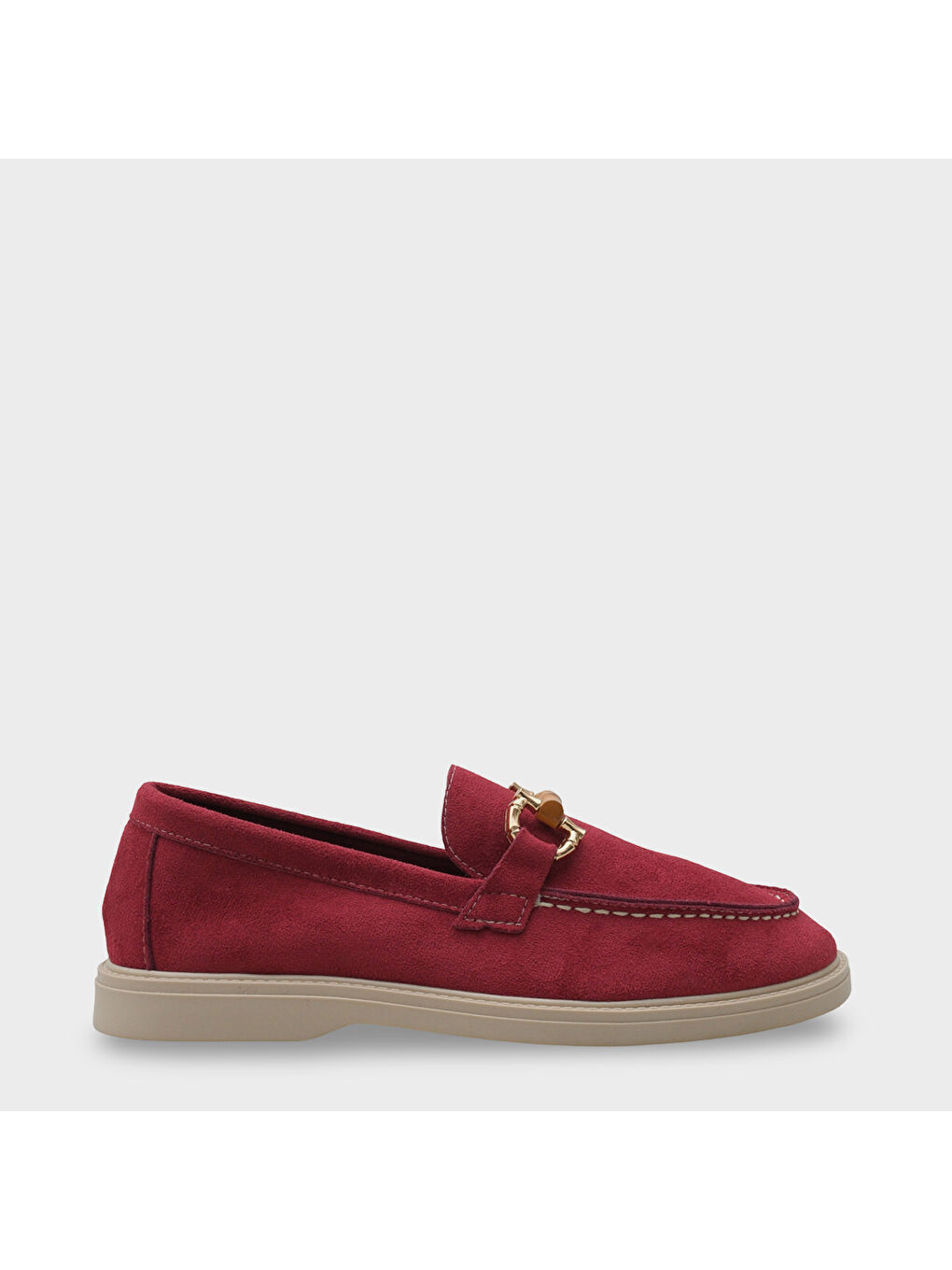 Bordo Pauline Tokalı Kadın Loafer