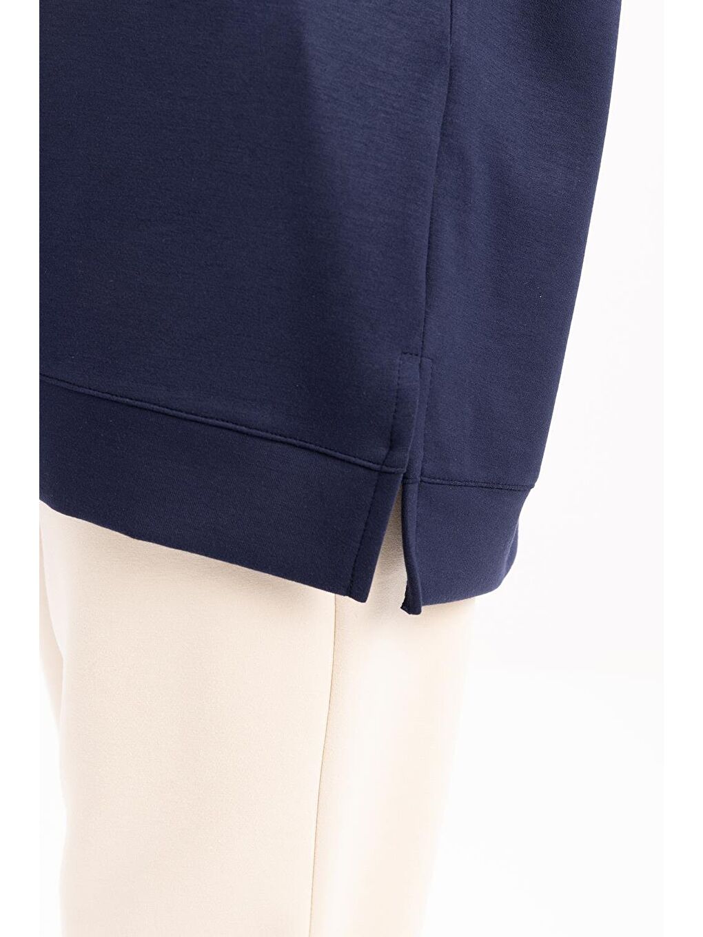 Lacivert-Bisiklet Yaka Reglan Kol Sweat-3