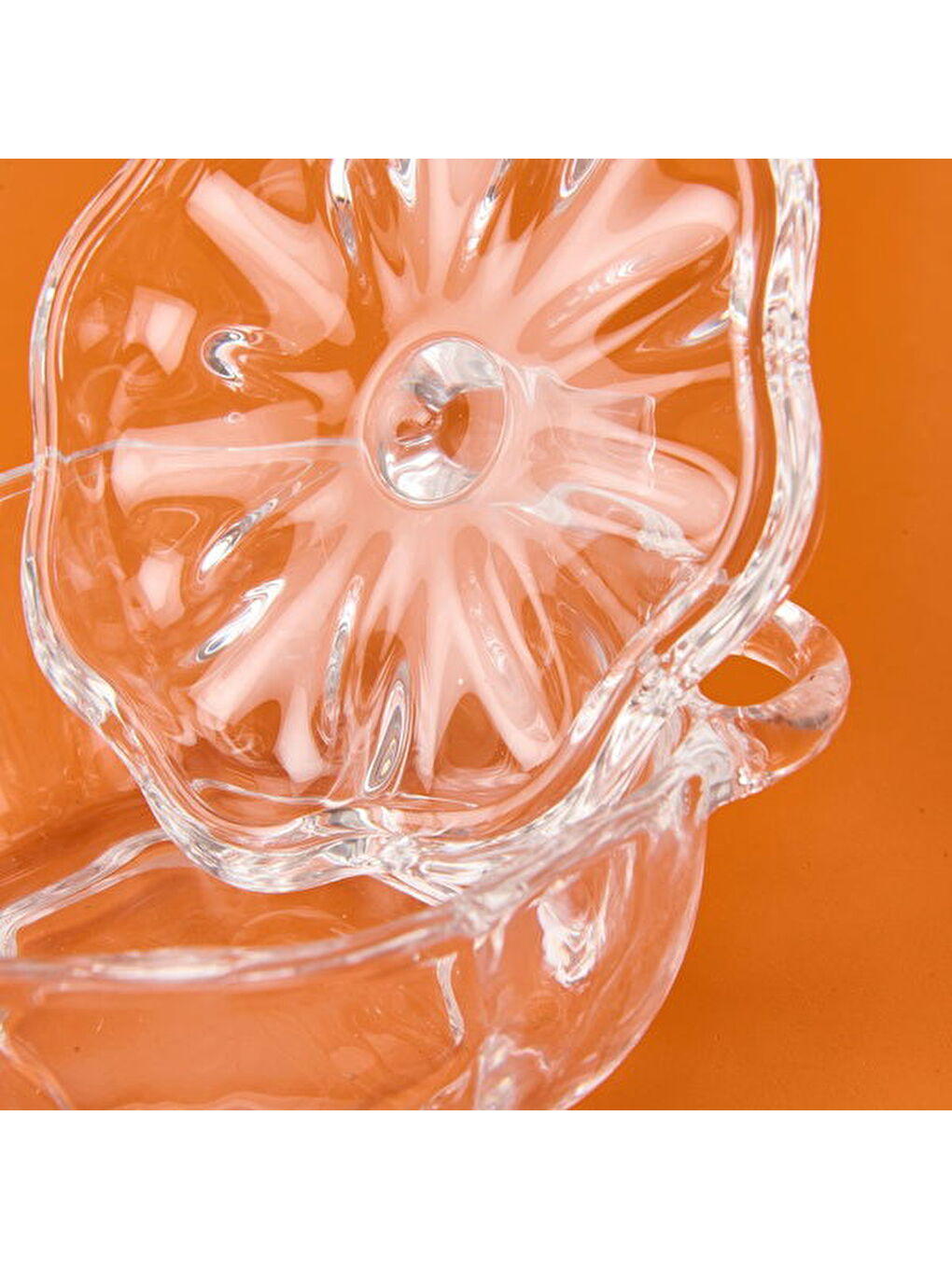 Renksiz Kulplu Cam Şekerlik - Şeffaf - 10 cm-1