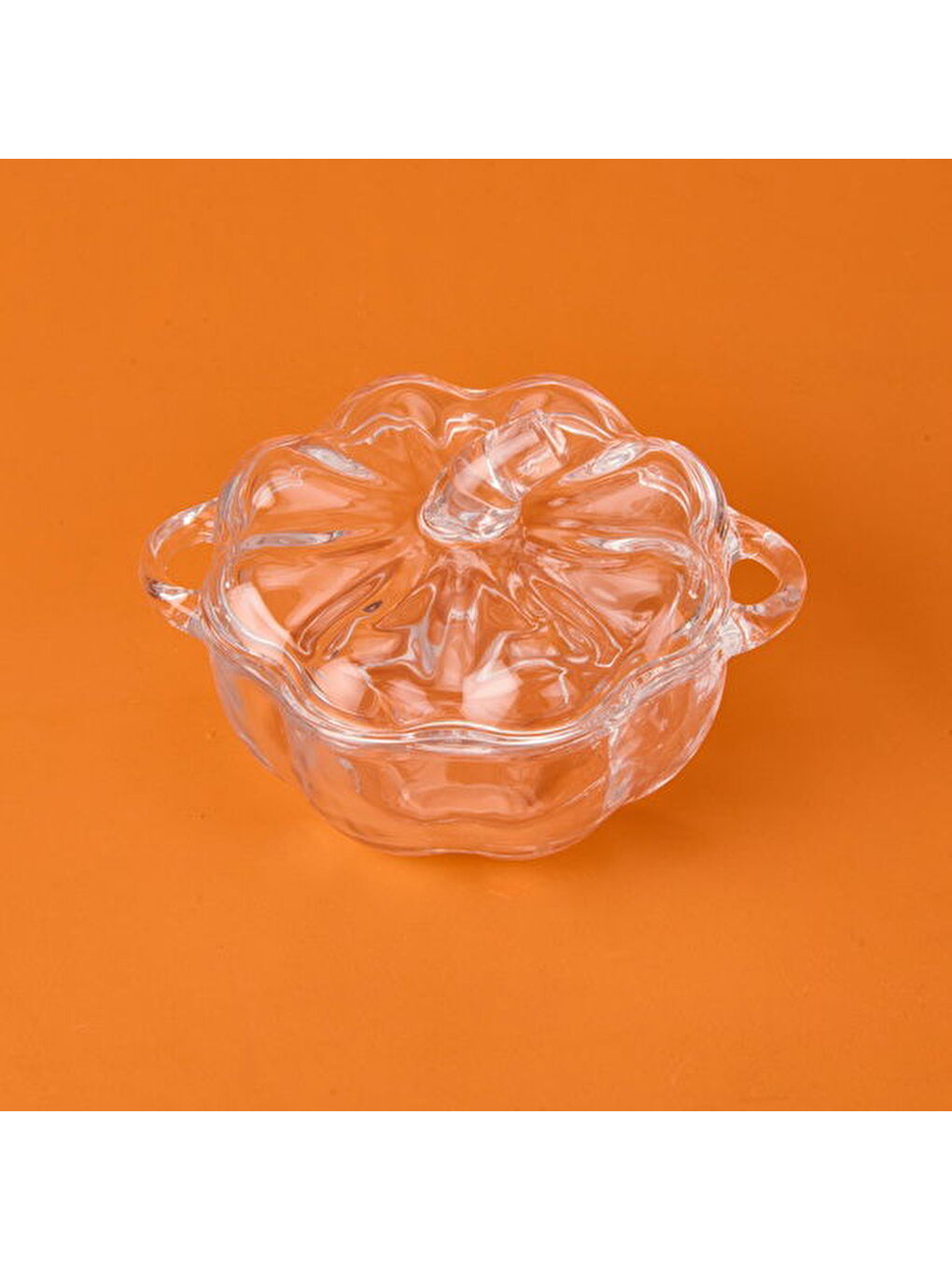 Renksiz Kulplu Cam Şekerlik - Şeffaf - 10 cm-2