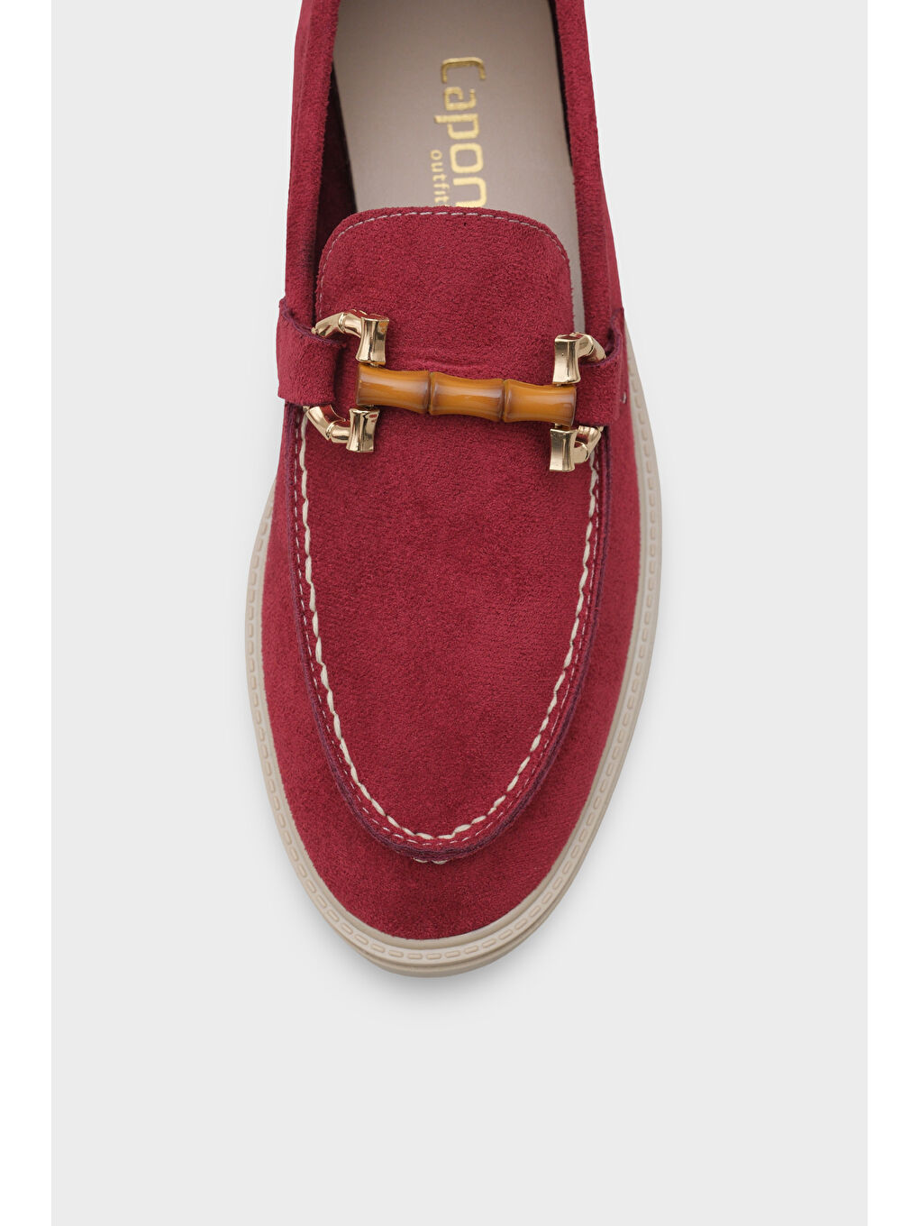 Bordo Pauline Tokalı Kadın Loafer-2