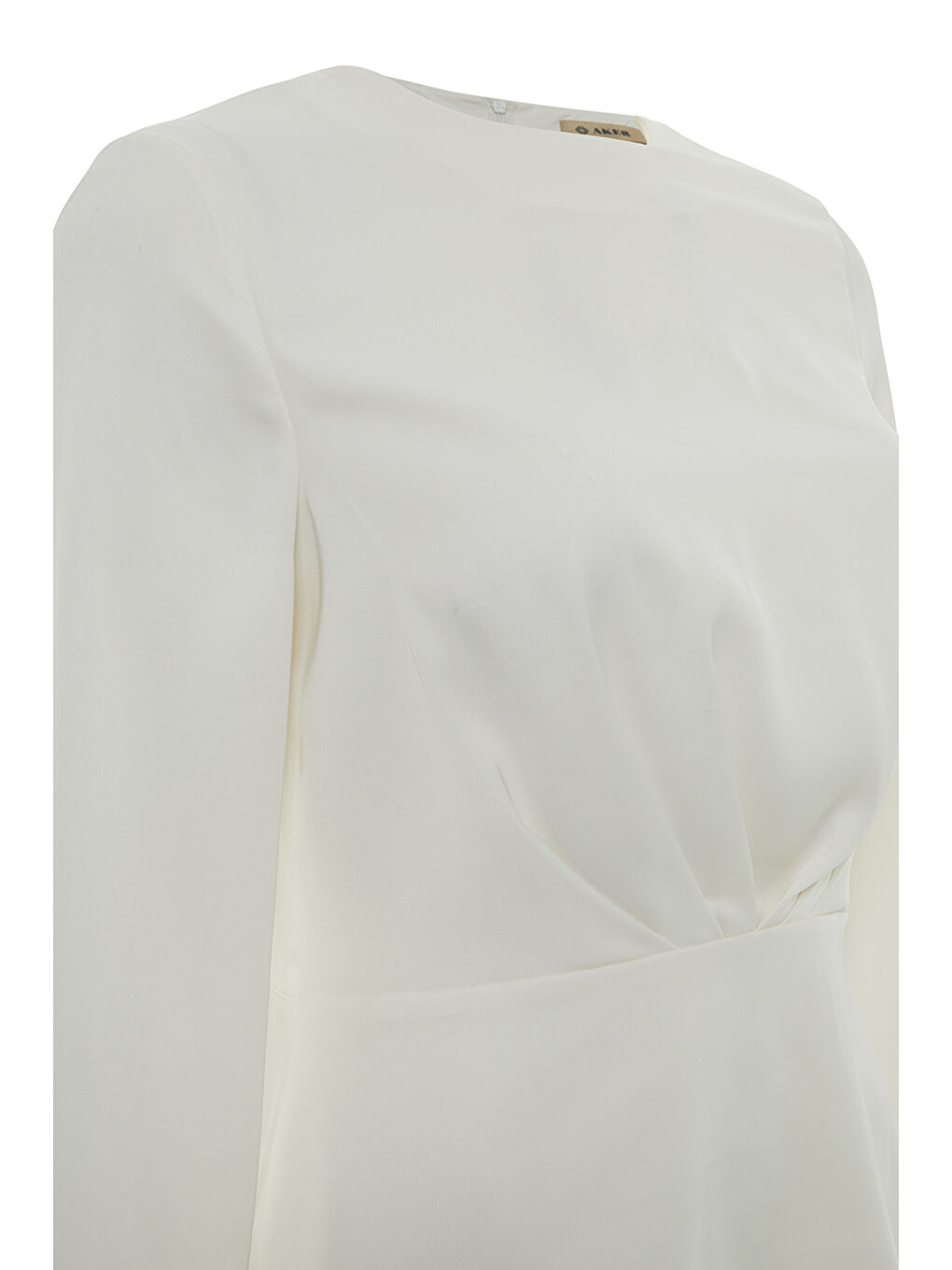 Ekru Katlama Detaylı Bluz-1