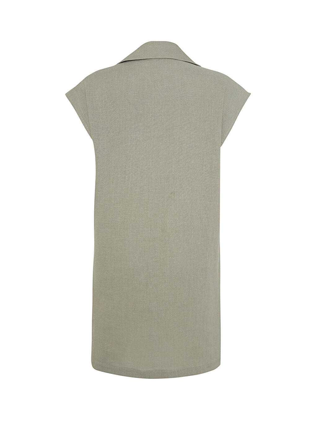 Yeşil Mint Cepleri İşleme Detaylı Yelek-2