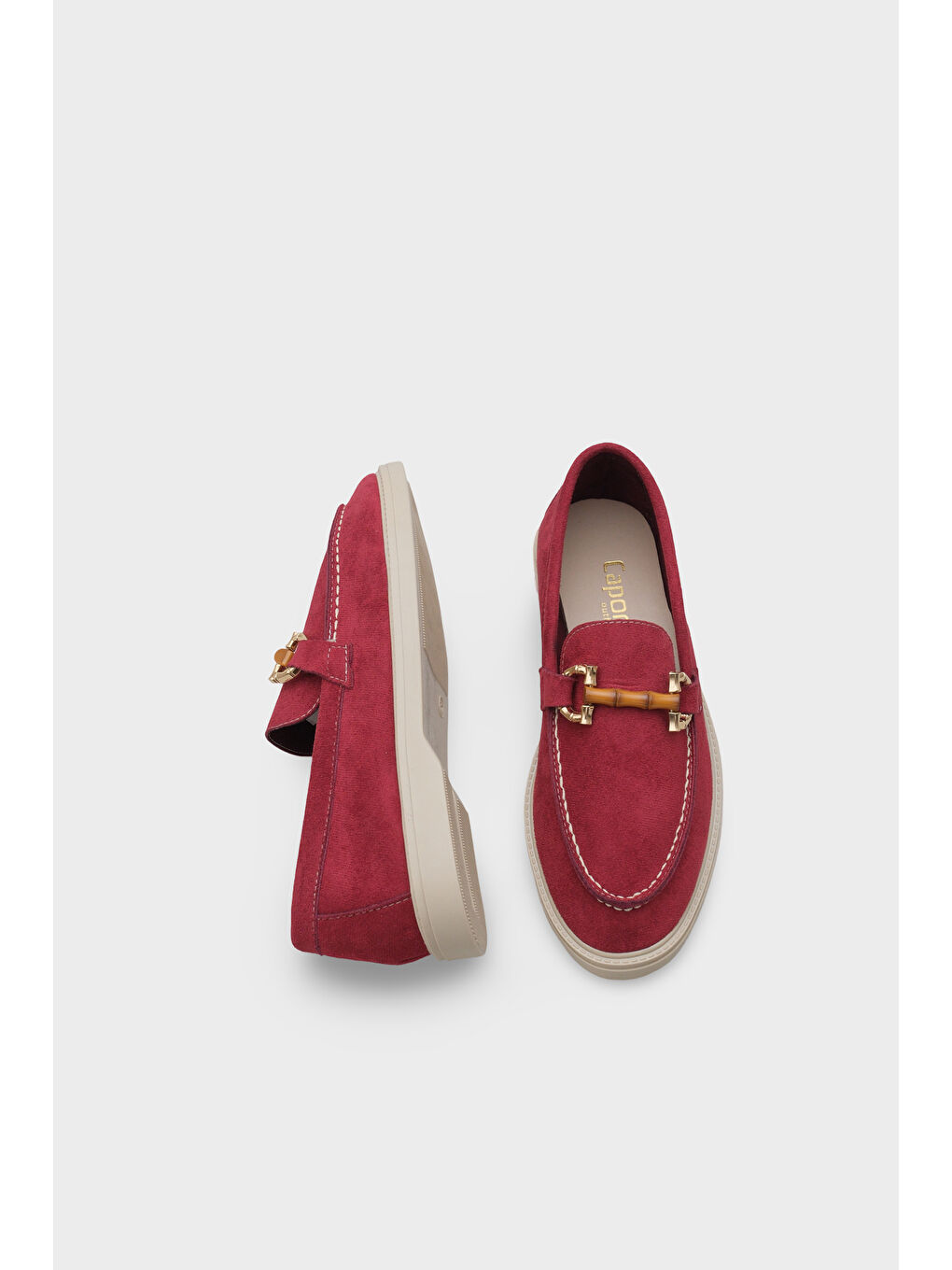 Bordo Pauline Tokalı Kadın Loafer-4