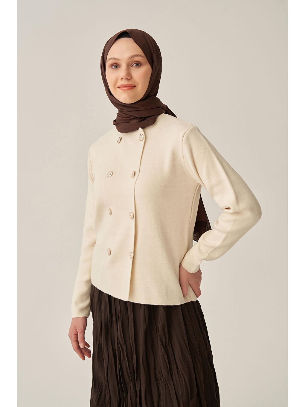 Bej Taş-Kısa Form Ceket