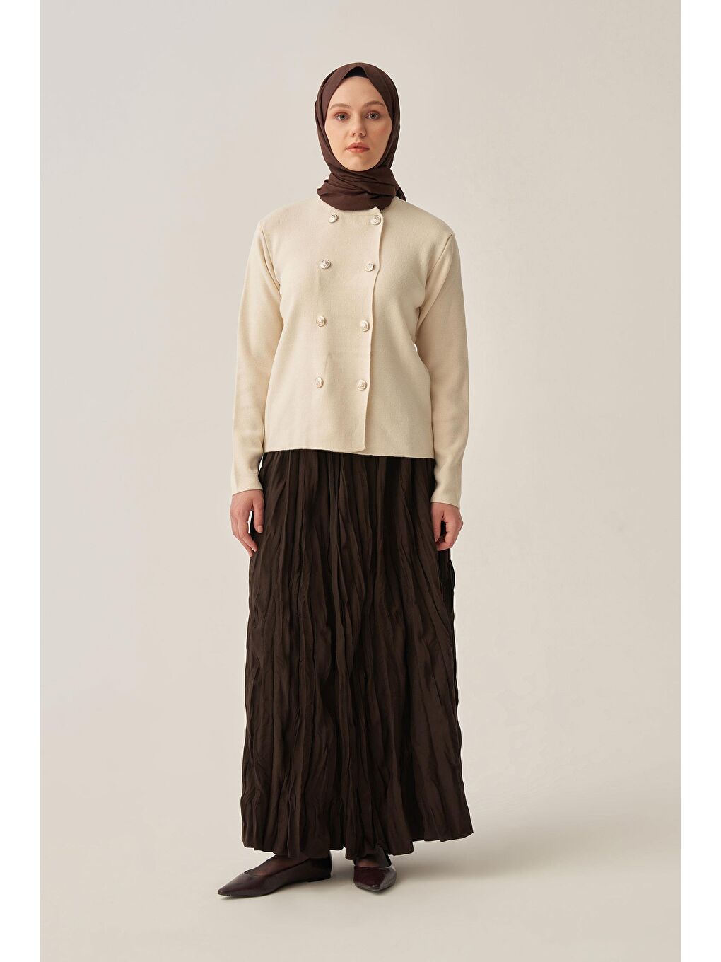 Bej Taş-Kısa Form Ceket-1