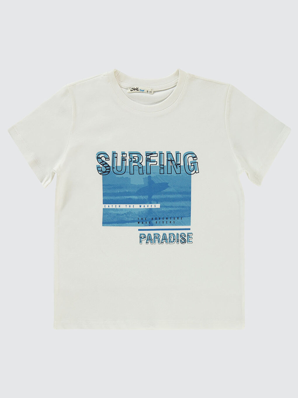 Boys Erkek Çocuk Tişört 6-9 Yaş Ekru