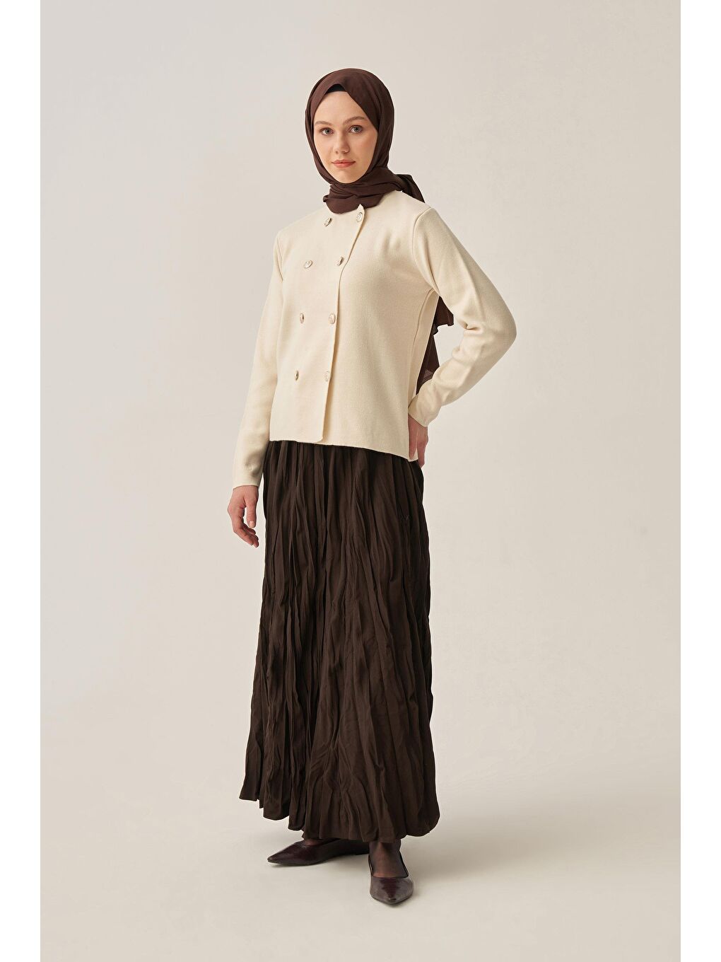 Bej Taş-Kısa Form Ceket-2