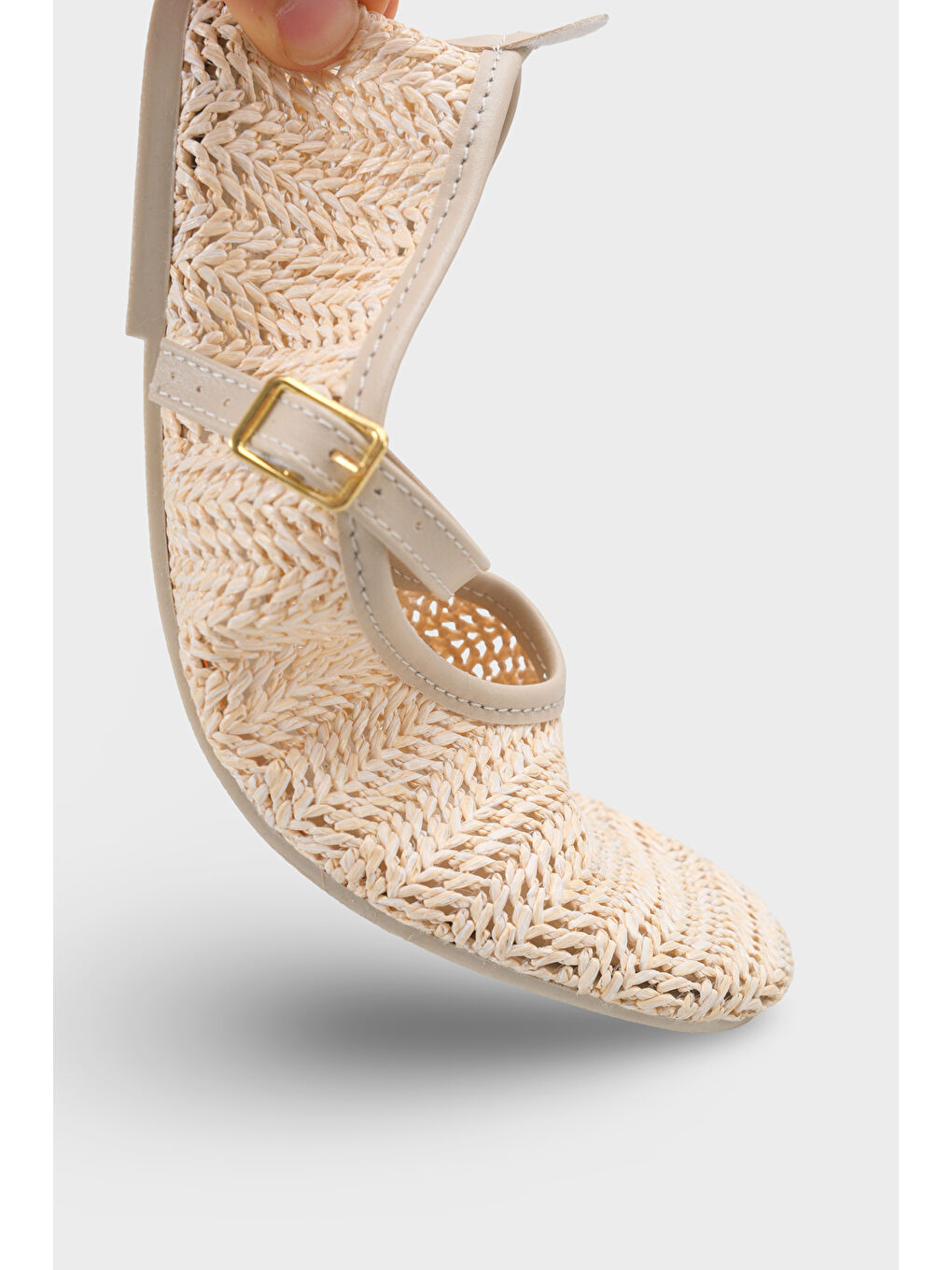 Ekru Carlina Barefoot Konfor Kadın Babet-3