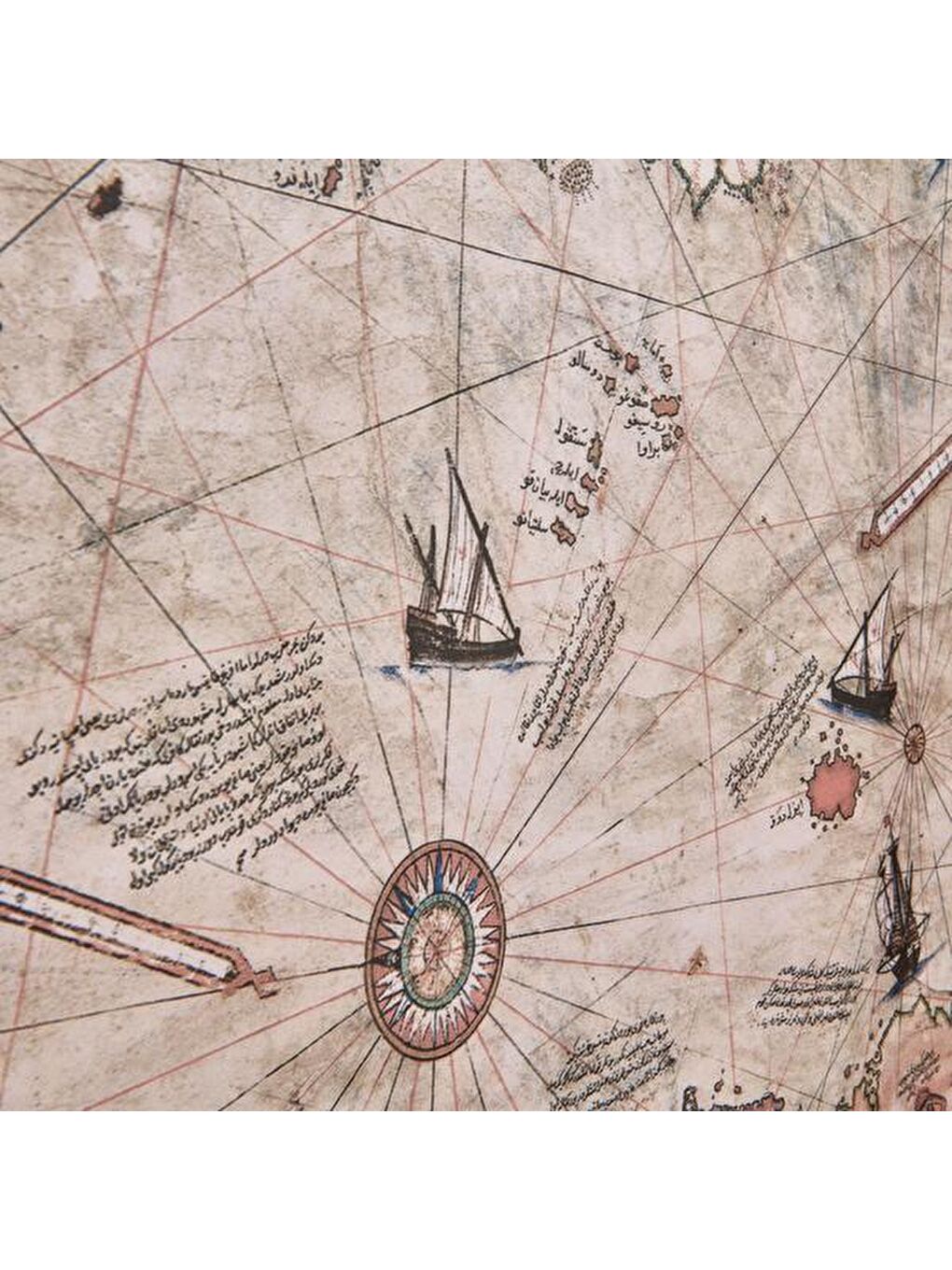 Deco Piri Reis Tablo - Açık Kahverengi - 120x90 cm-2