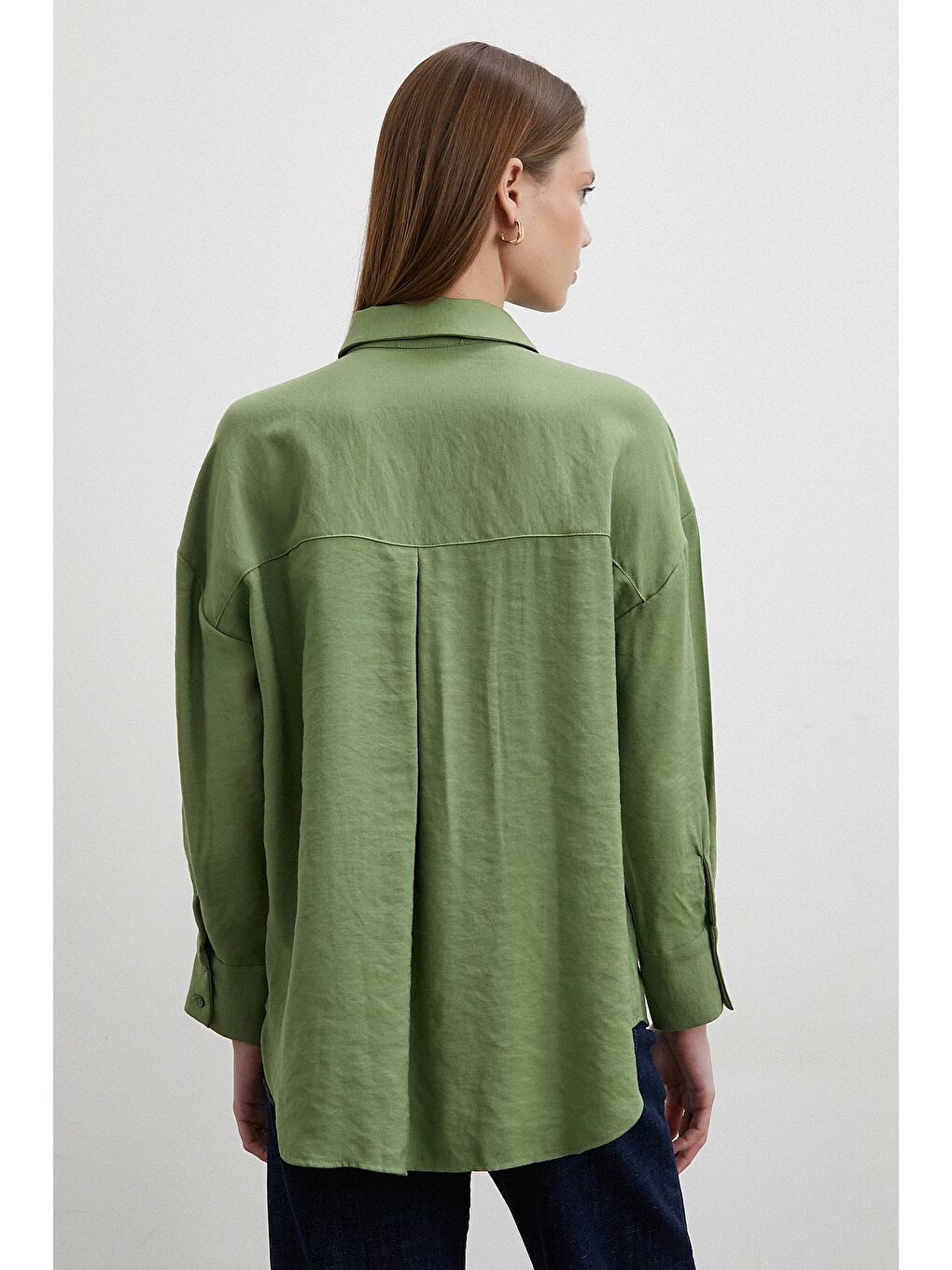 Mars Lyocell Dökümlü Gömlek Yeşil-2