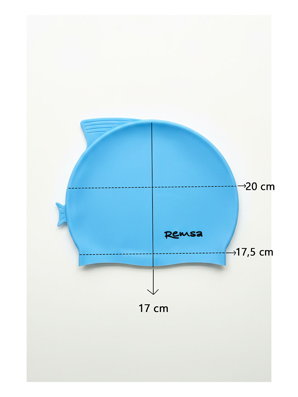 Remsa Yüzgeç Detay Çocuk Silikon Havuz Deniz Yüzücü Bone RSB-Ç-01 Mavi-2