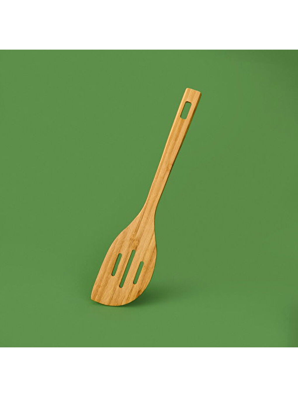 Ekru 3'lü Bambu Spatula Seti - Açık Kahverengi-2