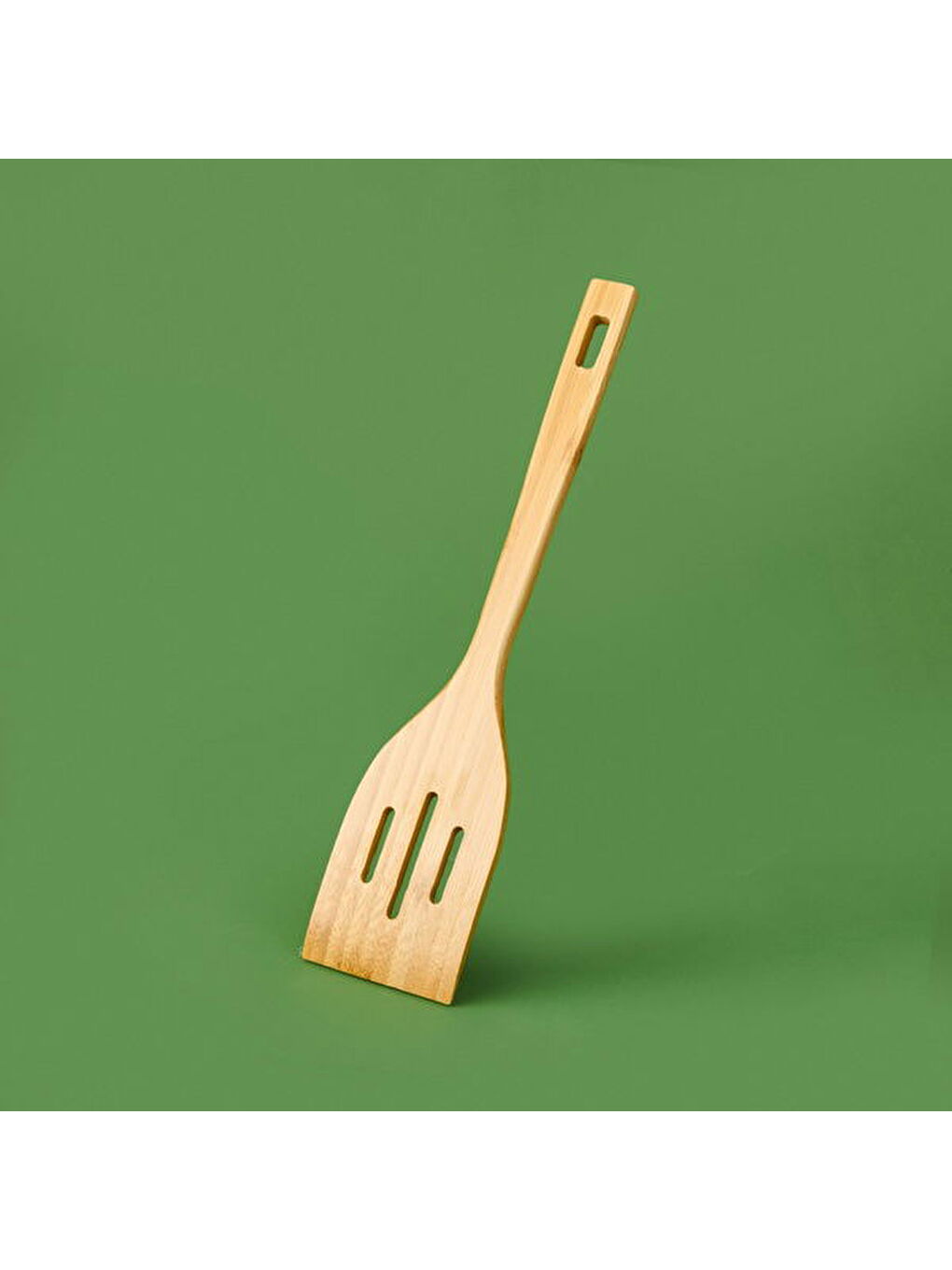 Ekru 3'lü Bambu Spatula Seti - Açık Kahverengi-3