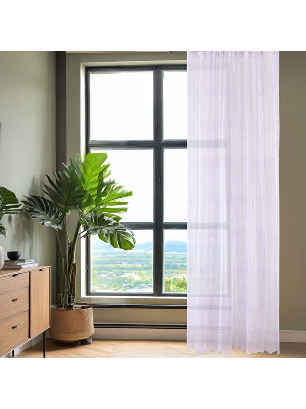 Evidea Soft Armend Tül Perde - Beyaz - 300x270 cm