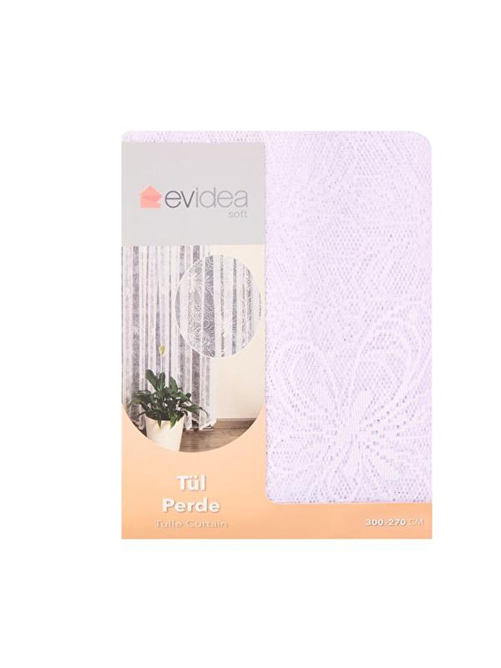 Evidea Soft Armend Tül Perde - Beyaz - 300x270 cm - 1