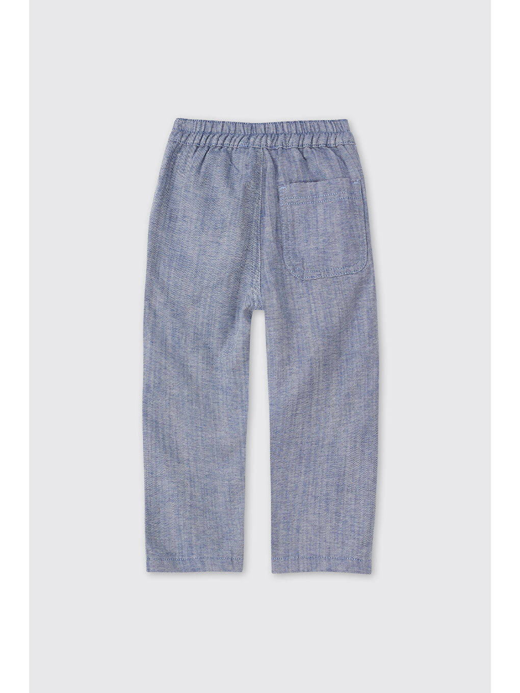 Erkek Bebek Beli Lastikli Mavi Pantolon-1