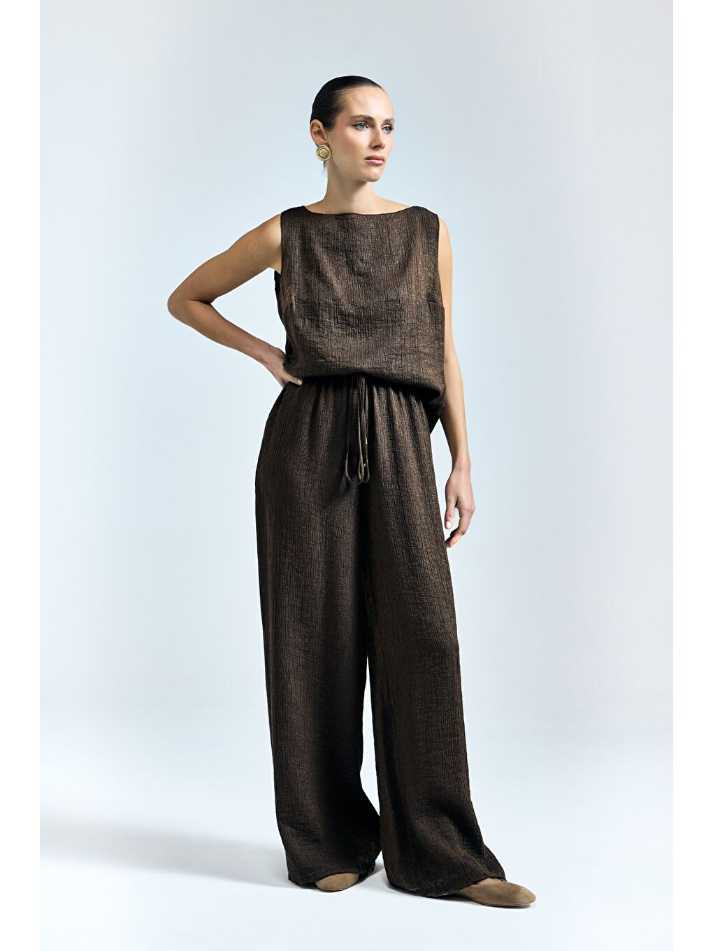 Kahverengi Glow Pantolon - Kahve-4