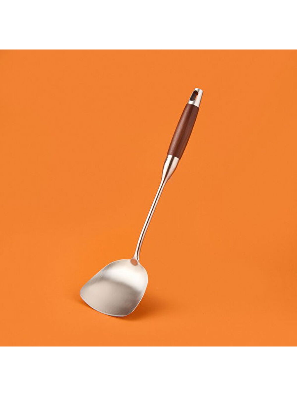 4'lü Ahşap Saplı Kepçe Seti - Gri / Kahverengi-5