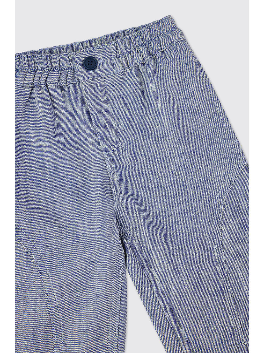 Erkek Bebek Beli Lastikli Mavi Pantolon-2