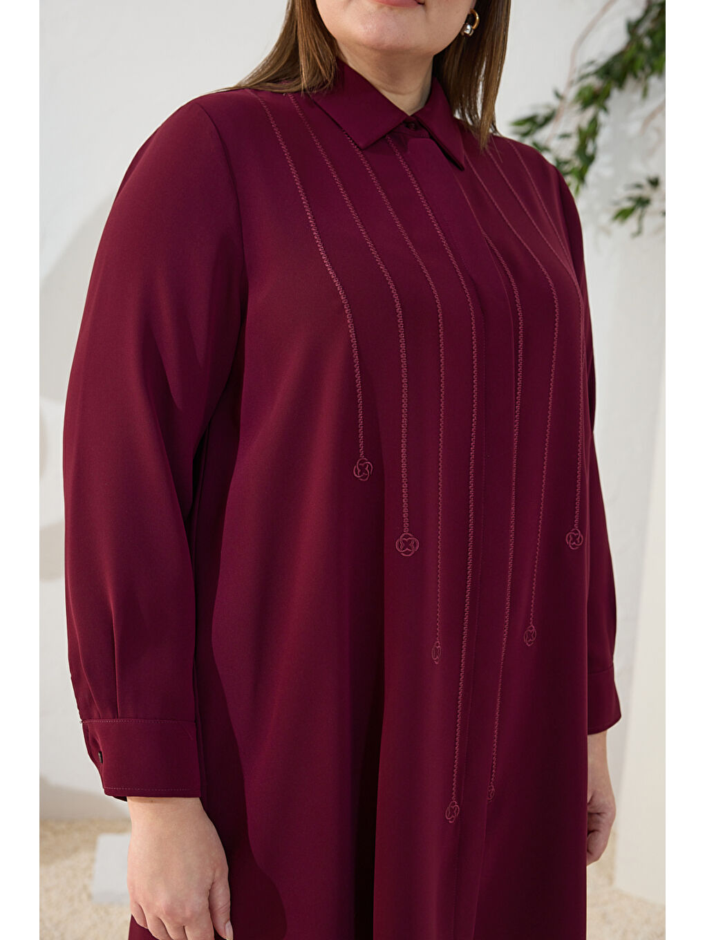 Bordo Nakışlı Takım-4