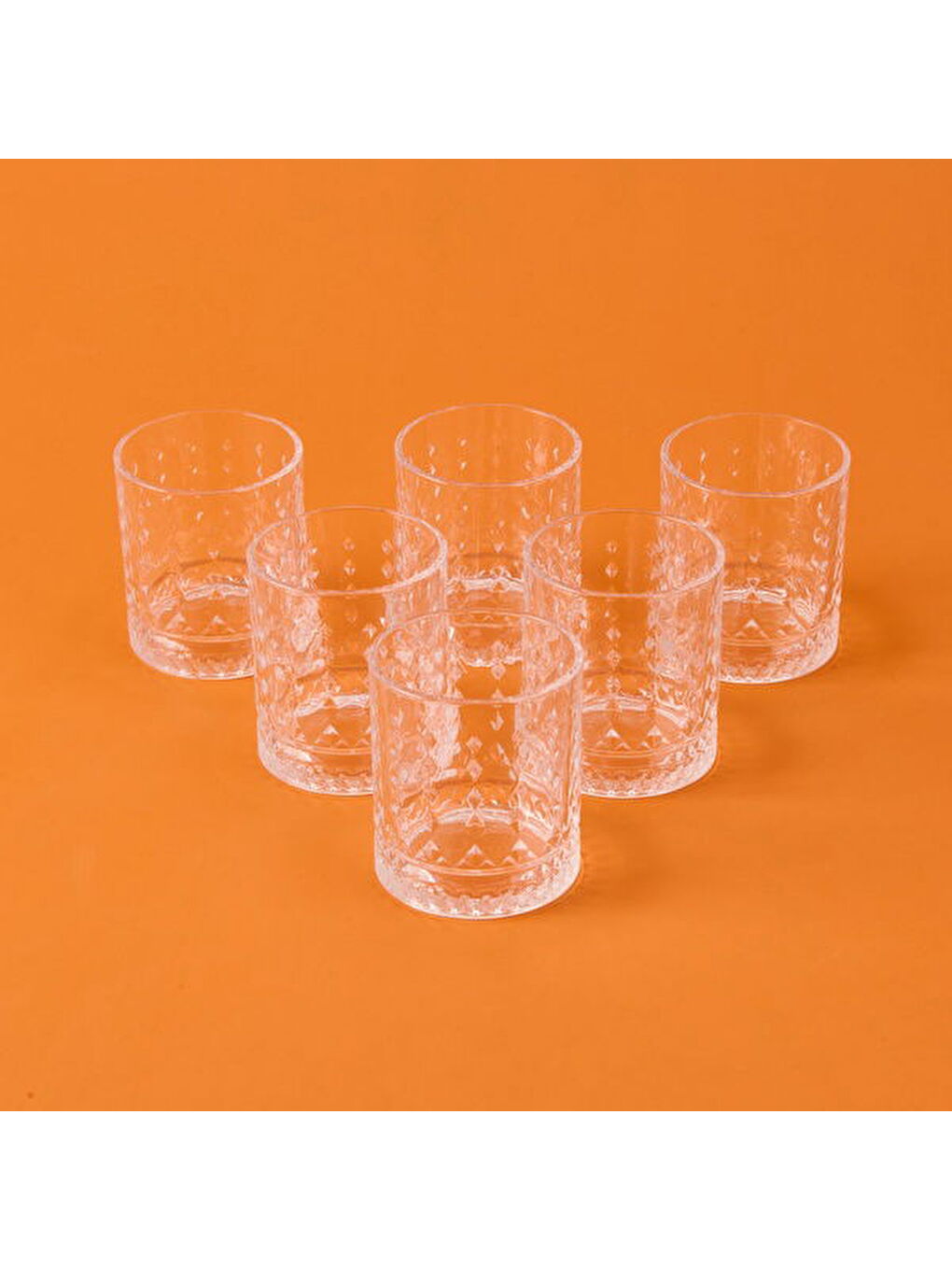 Renksiz Vanni 6'lı Cam Su Bardağı - Şeffaf - 450 ml-1