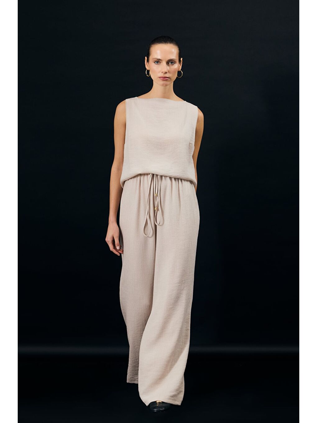 Glow Pantolon - Bej-3