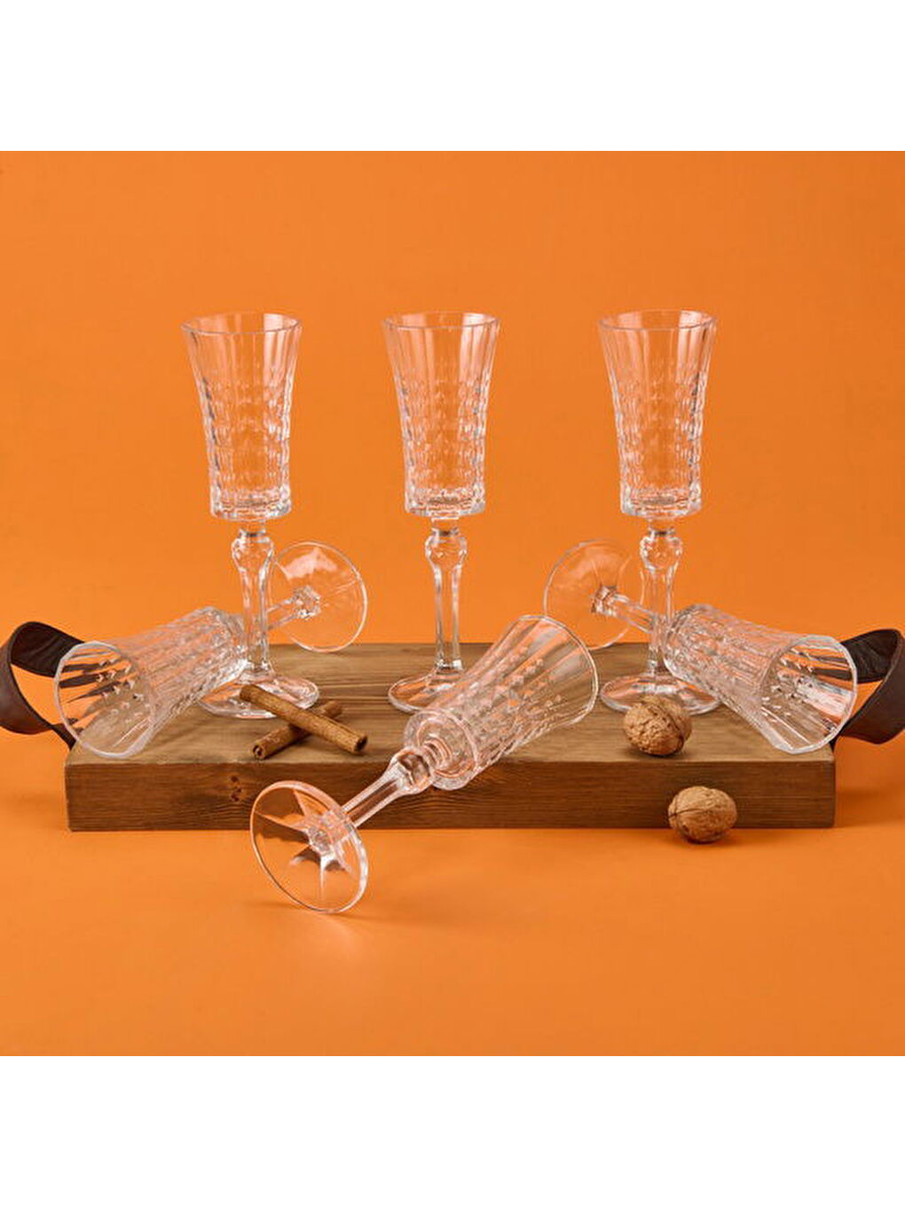 Renksiz Paofa 6'lı Cam Kristal Bardak - Şeffaf - 450 ml