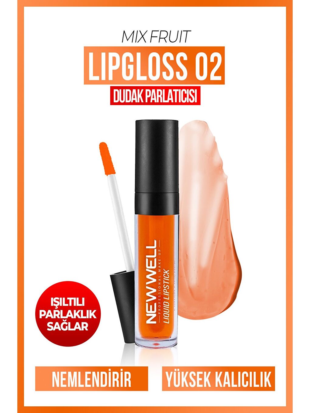 Mix Fruit Lipgloss 02-Karışık Meyve Aromalı Dudak Parlatıcısı 8 ML