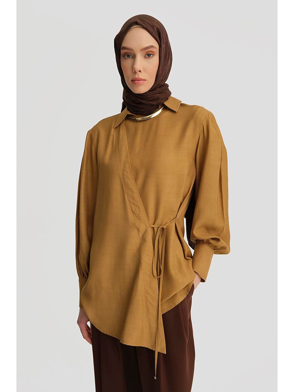 Kahverengi Anvelop Gömlek 25Y3704 Sahra-3