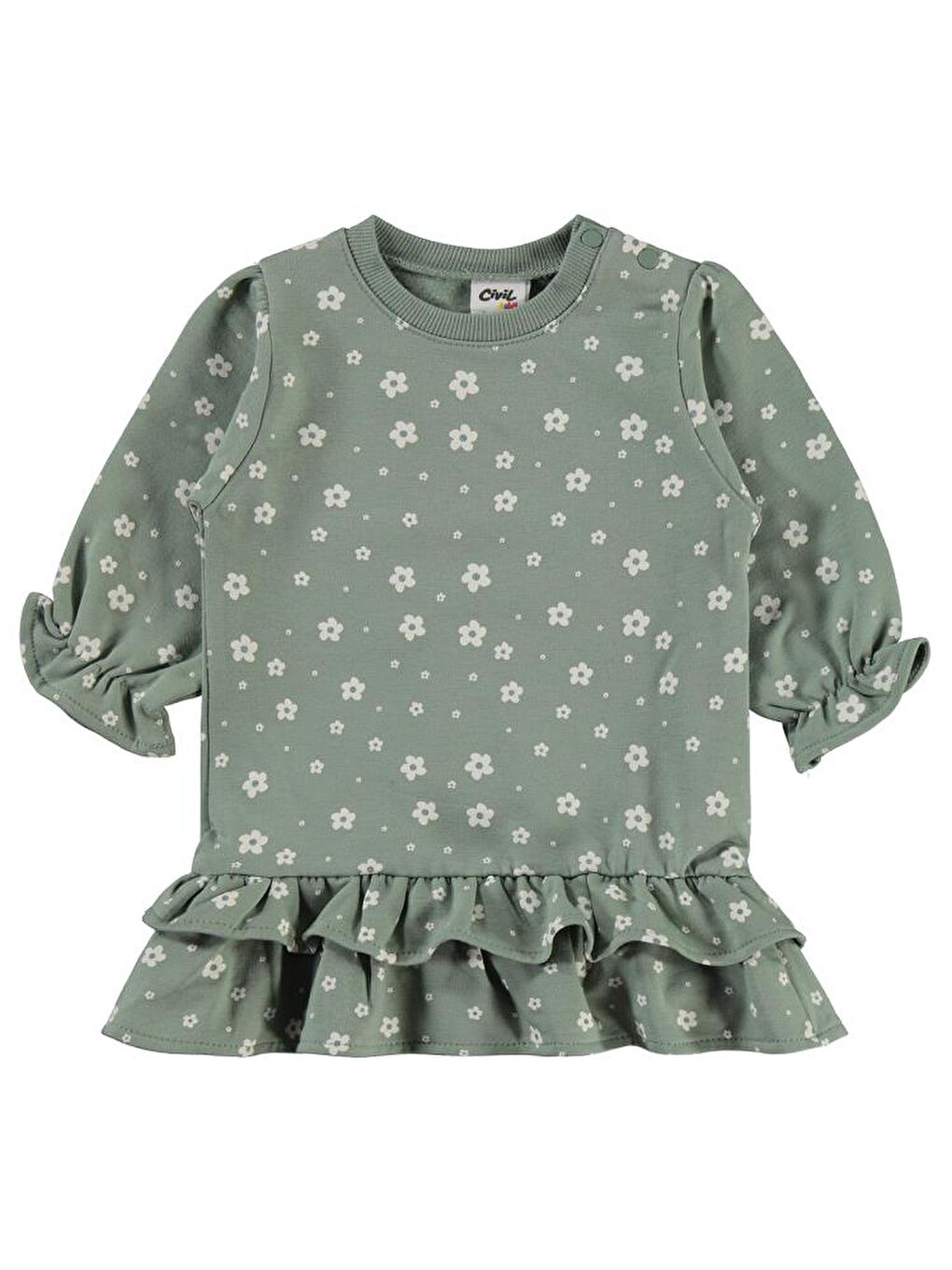 Baby Mini Papatya Empirme 6-18 Ay Elbise - Yeşil18-24 Ay