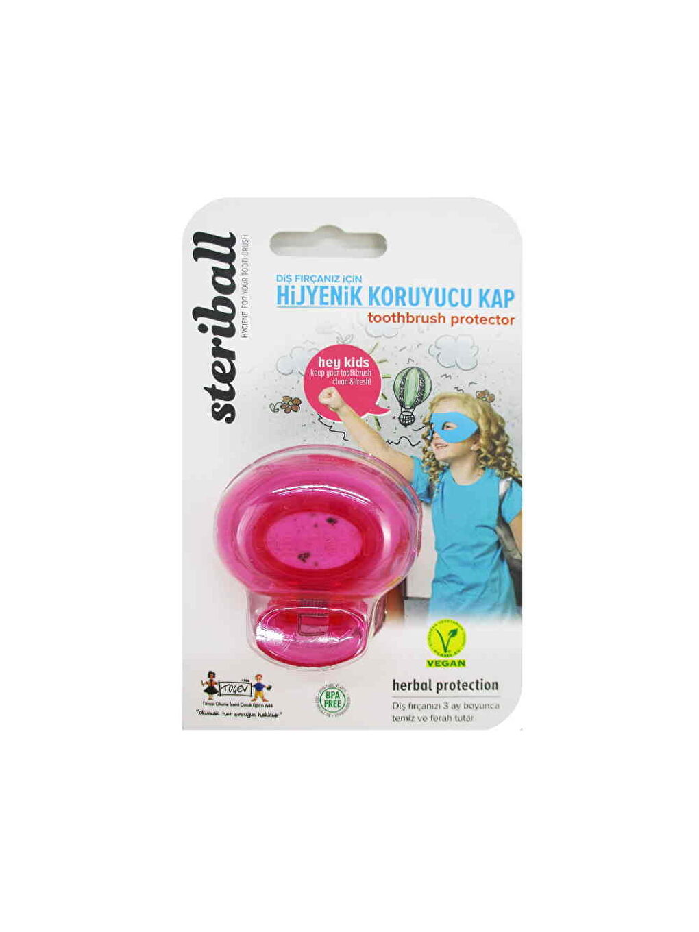 Steriball Toothbrush Protector Kids Pink