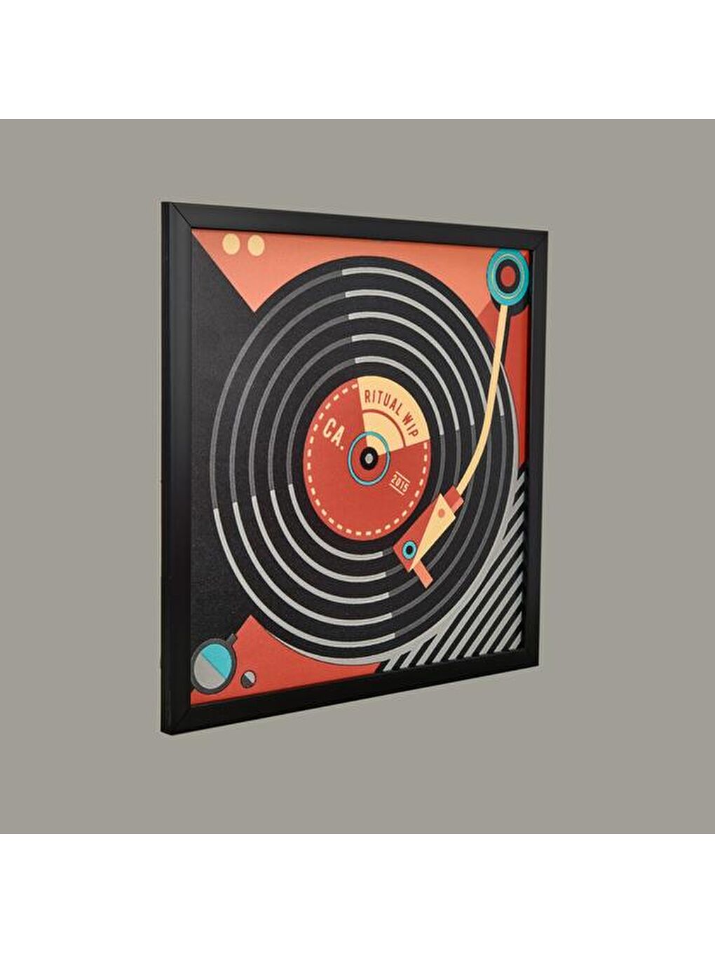 Karışık Deco Pikap Pano Tablo - Renkli - 40x40 cm-1