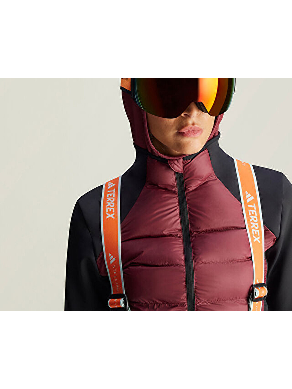 By Stella Mccartney X Terrex Truenature Midlayer Kadın Outdoor Ceketi Je4080 Kırmızı-1