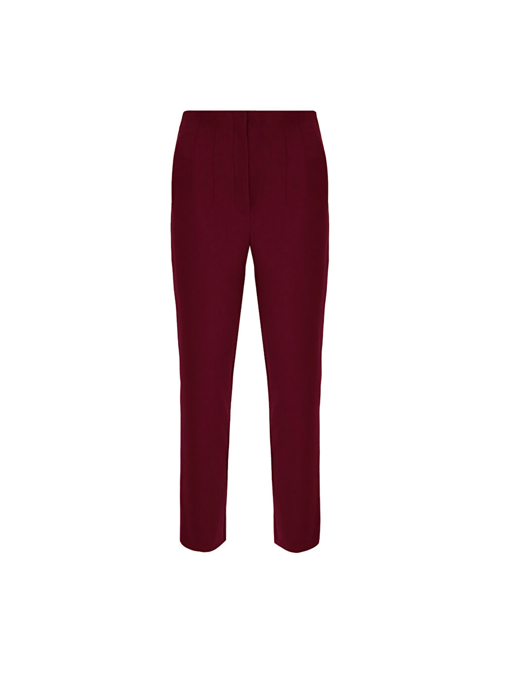Bordo Yüksel Bel Pantolon