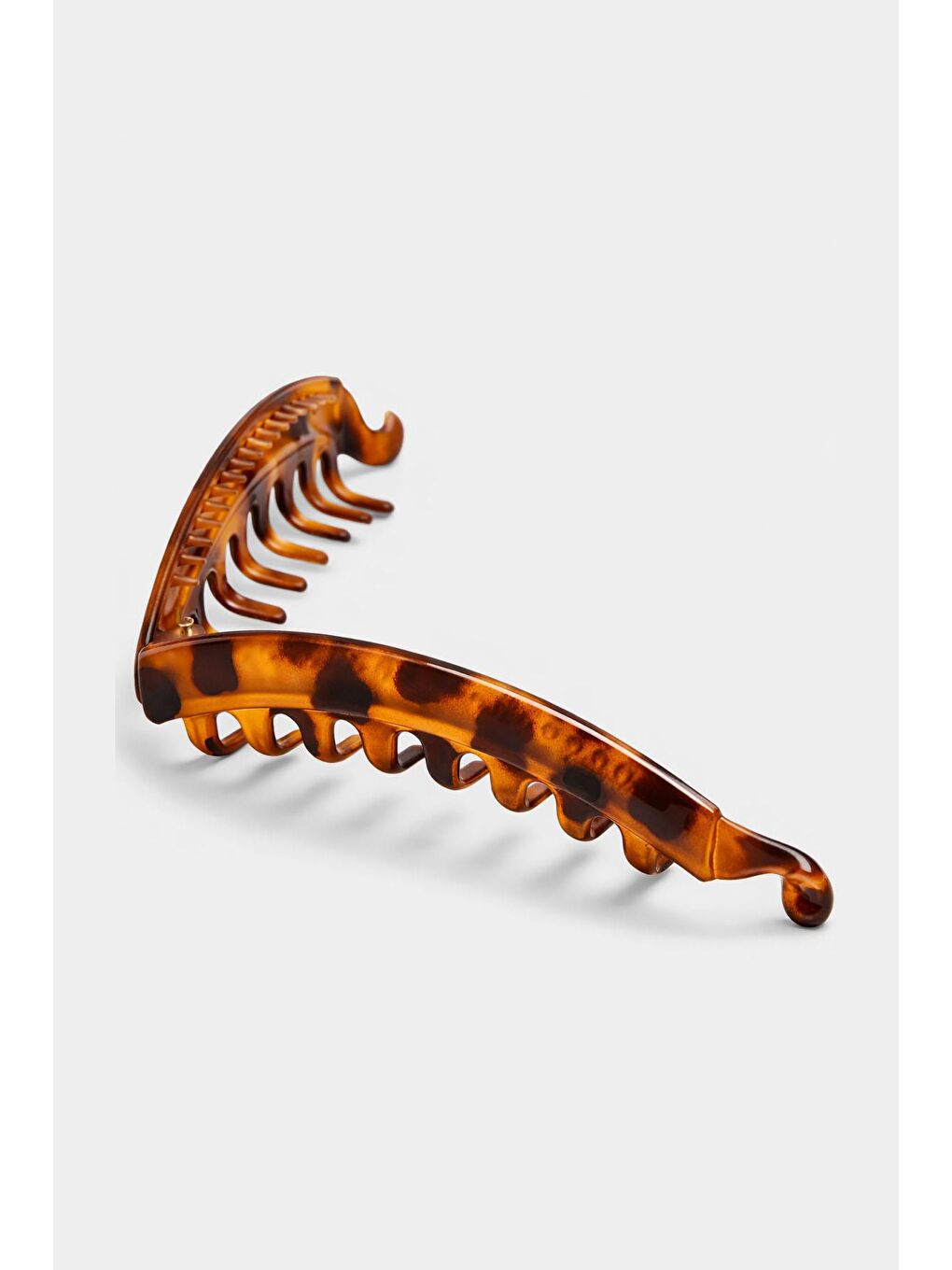 Kahverengi Kaplumbağa Desenli ve Siyah Asetat Muz Toka 2 Adet-3