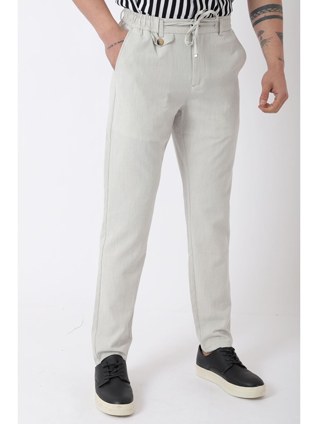 Bej Örme Jogger Pantolon CPT_0394