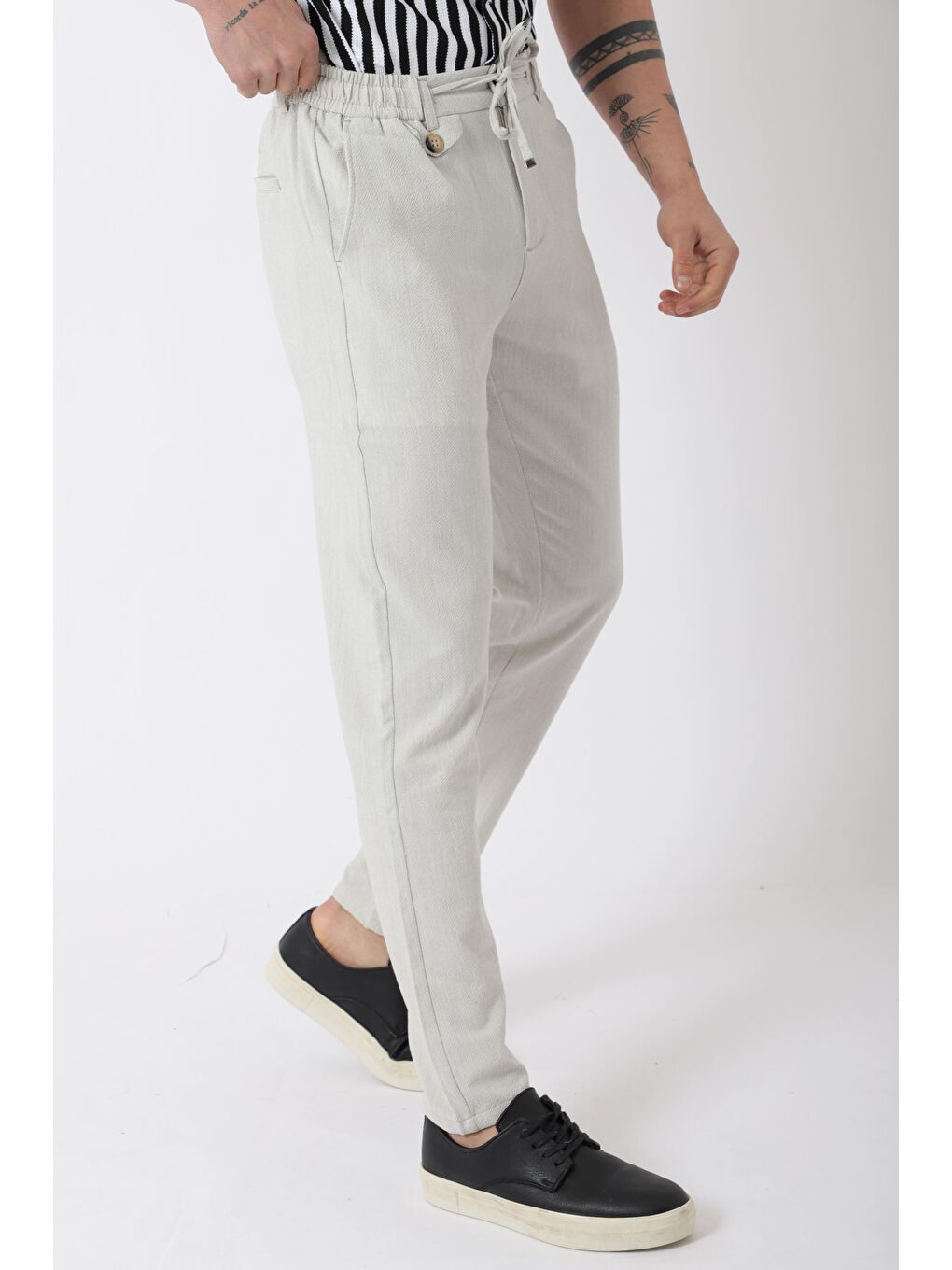 Bej Örme Jogger Pantolon CPT_0394-1
