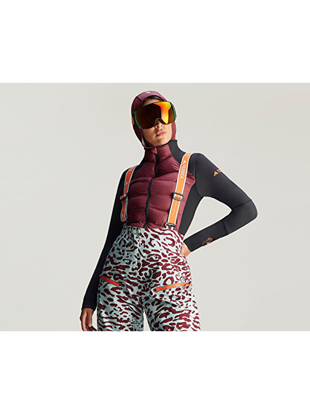 By Stella Mccartney X Terrex Truenature Midlayer Kadın Outdoor Ceketi Je4080 Kırmızı-7