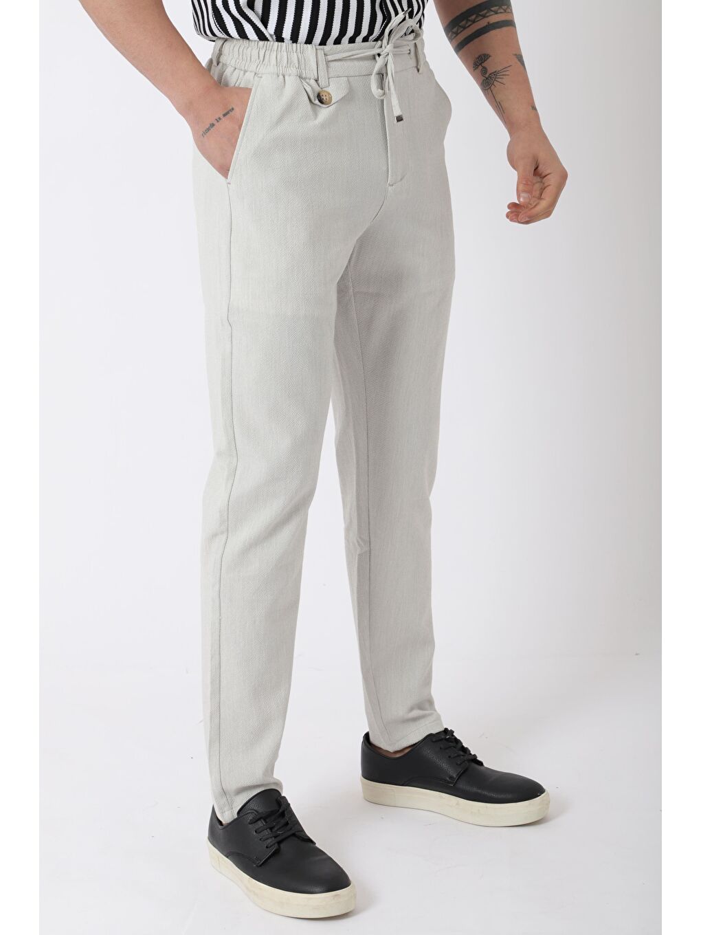 Bej Örme Jogger Pantolon CPT_0394-4