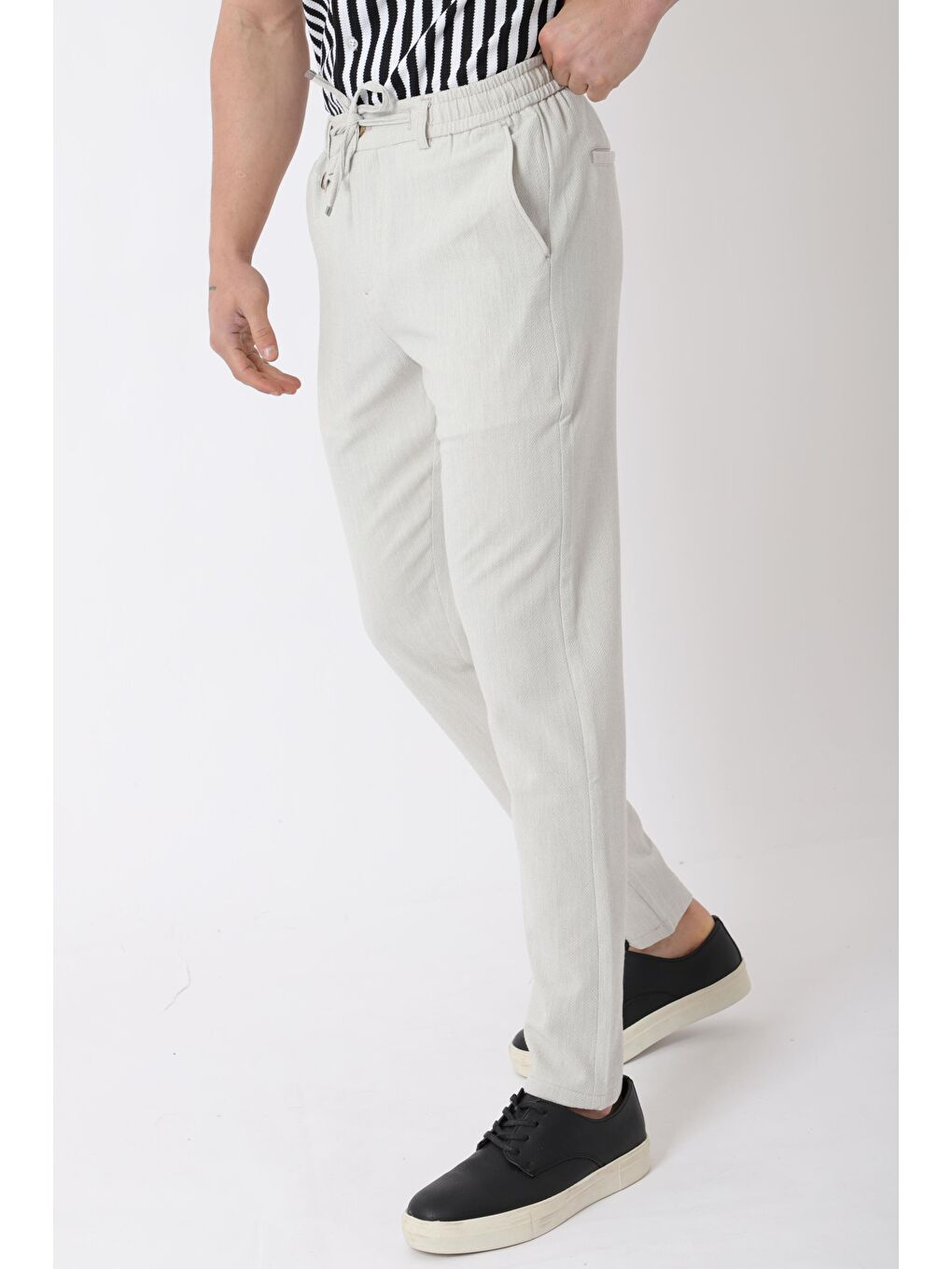 Bej Örme Jogger Pantolon CPT_0394-6